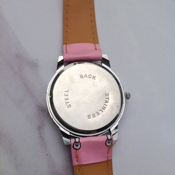 Hello Kitty Wrist Watch  by Sanrio  w Pink + Black Ms. Hello Kitty Everywhere - Picture 13 of 14